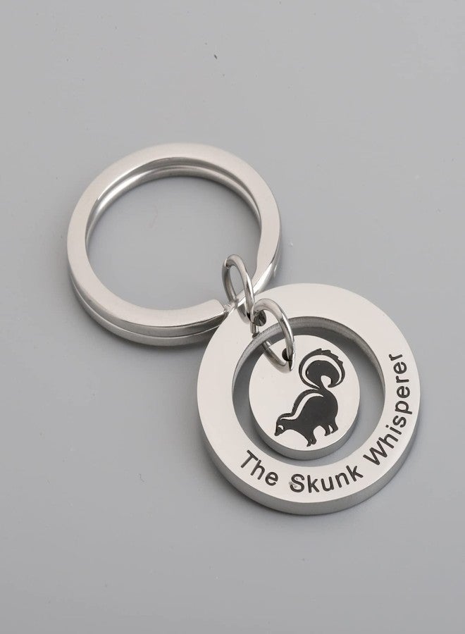 OKEYCH Skunk Lover Gift: The Skunk Whisperer Keychain - Modern Animal, Animal Print, Stainless Steel, Women's Keychain - Image 5
